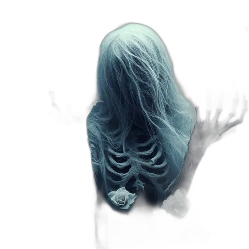 creature, hair, mask, dress transparent PNG cut-out