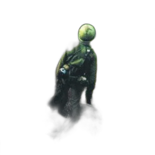 robot, creature, mask, staff transparent PNG cut-out