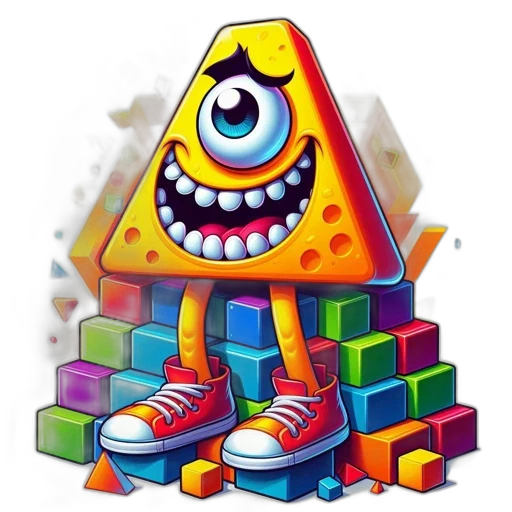 shoes, robot, face, pixel art transparent PNG cut-out