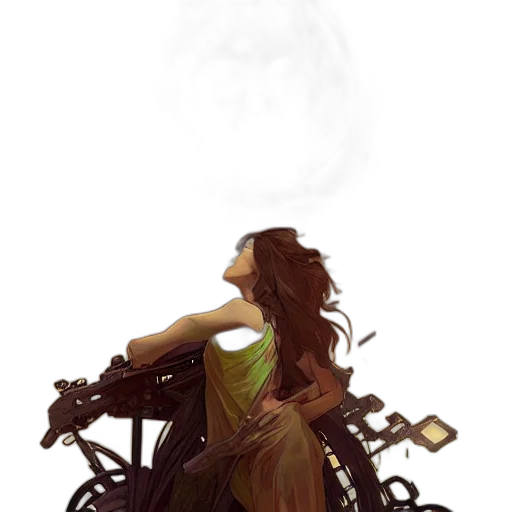 dress, staff, weapon, concept art transparent PNG cut-out