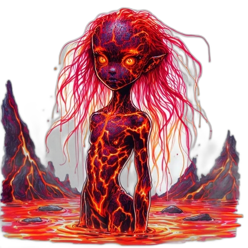creature, hair, mask, concept art transparent PNG cut-out
