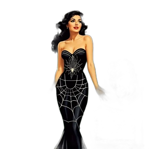 dress, comic book art, concept art, fantasy art transparent PNG cut-out