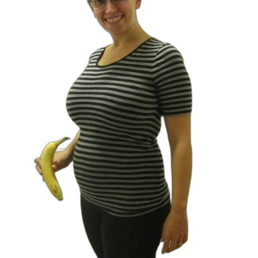 staff, food, woman, striped transparent PNG cut-out