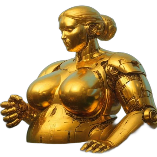 robot, jewelry, weapon, crown transparent PNG cut-out
