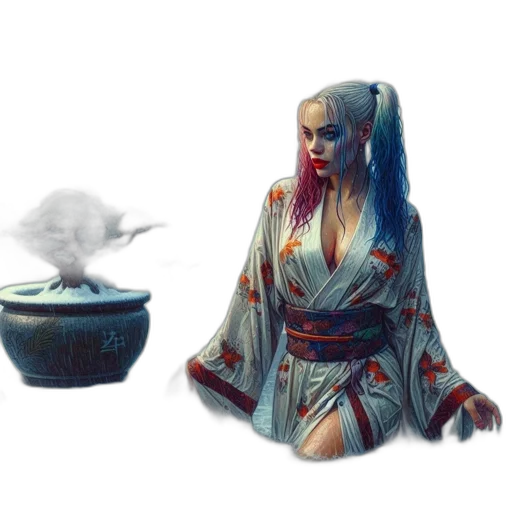 dress, dragon, mask, concept art transparent PNG cut-out