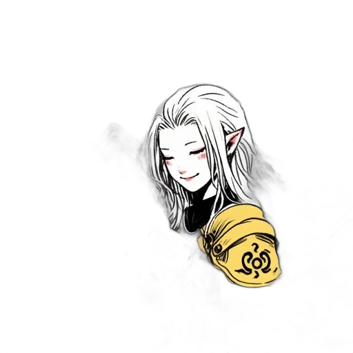 mask, staff, dragon, hair transparent PNG cut-out