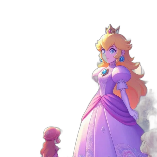 dress, crown, staff, weapon transparent PNG cut-out