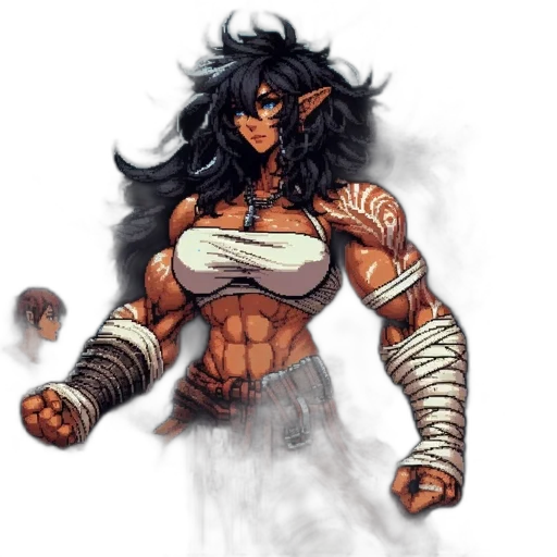 fantasy art, concept art, comic book art, pixel art transparent PNG cut-out