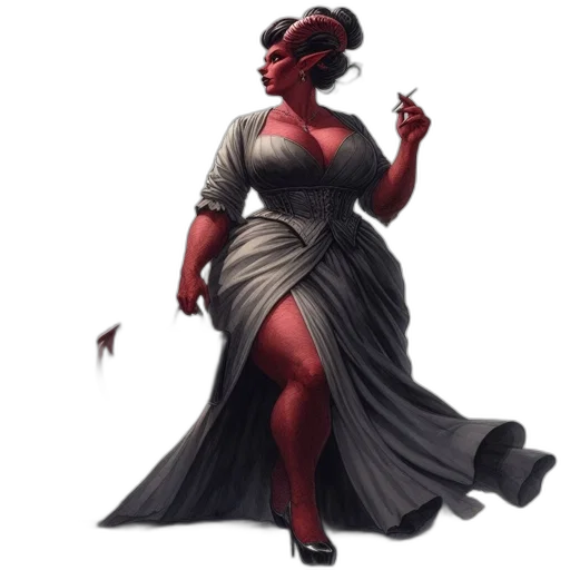 dress, staff, dragon, concept art transparent PNG cut-out