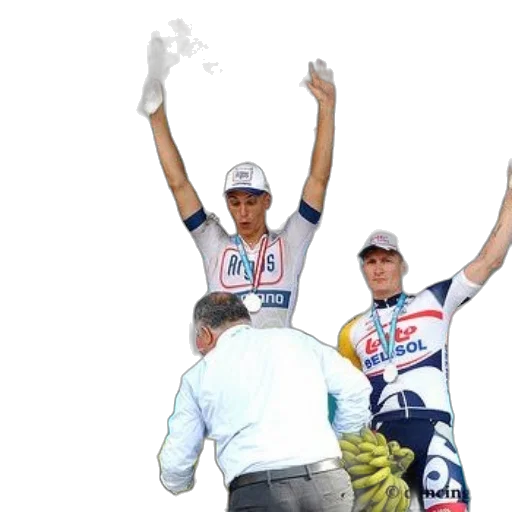 man, white, blue, cycling transparent PNG cut-out