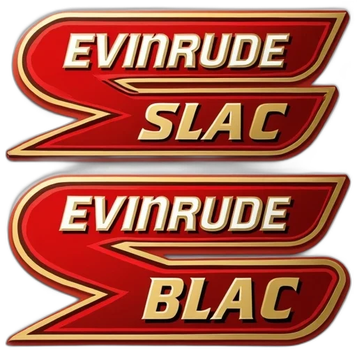 evinrude, sticker, set, red transparent PNG cut-out