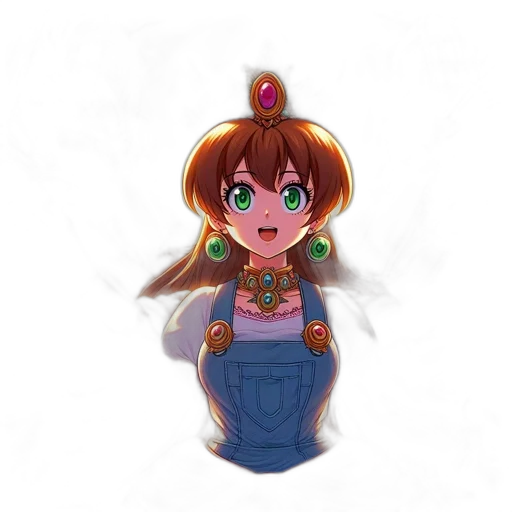 jewelry, crown, dress, staff transparent PNG cut-out
