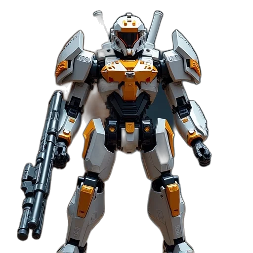 robot, weapon, 3d render, concept art transparent PNG cut-out