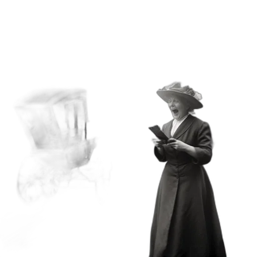 dress, hat, staff, mask transparent PNG cut-out