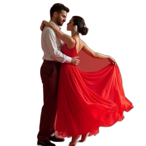 dress, photorealistic, concept art, red transparent PNG cut-out