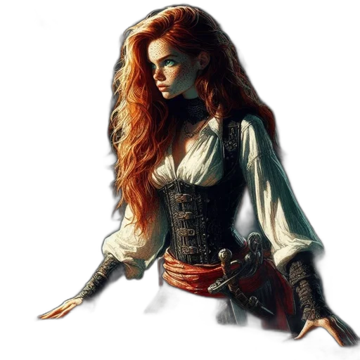 fantasy art, concept art, comic book art, photorealistic transparent PNG cut-out