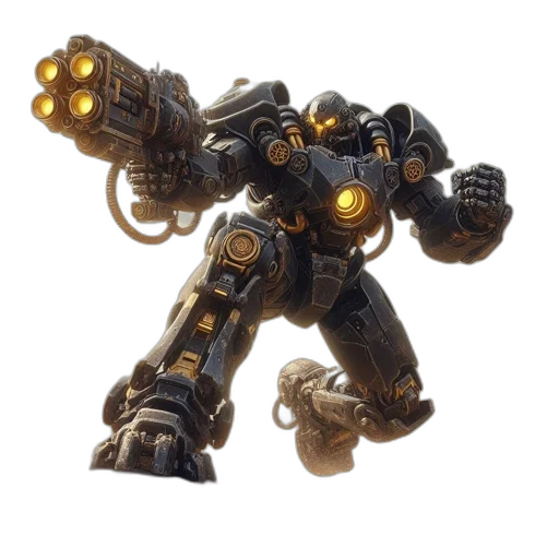 robot, weapon, staff, concept art transparent PNG cut-out