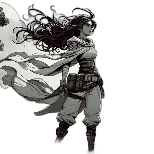 comic book art, concept art, fantasy art, pixel art transparent PNG cut-out