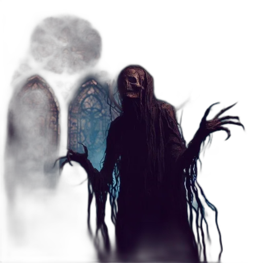creature, mask, staff, hair transparent PNG cut-out