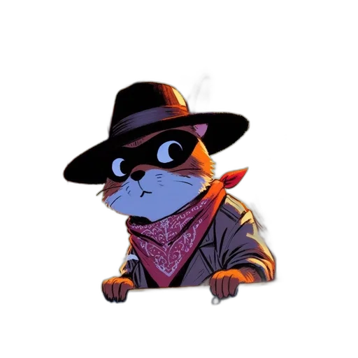 hat, staff, jacket, animal transparent PNG cut-out