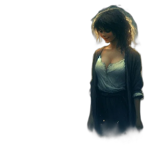 jacket, dress, face, staff transparent PNG cut-out