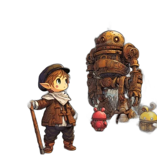 robot, weapon, concept art, pixel art transparent PNG cut-out