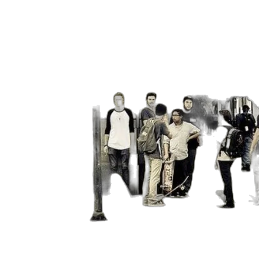 staff, concept art, group, young transparent PNG cut-out