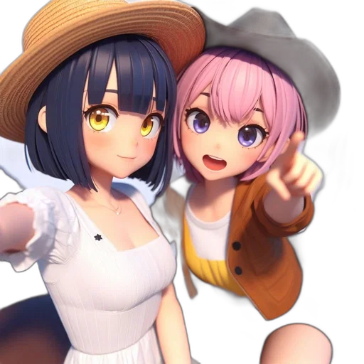 hat, staff, weapon, dress transparent PNG cut-out