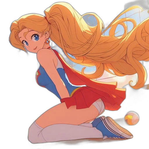 dress, crown, hair, anime transparent PNG cut-out