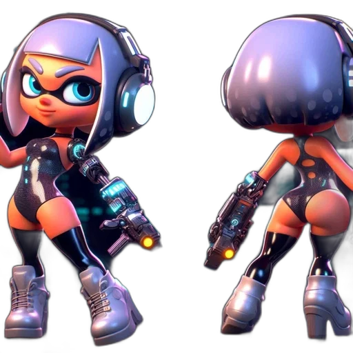 robot, weapon, 3d render, concept art transparent PNG cut-out