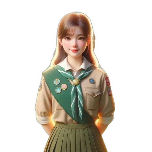 jacket, staff, 3d render, photorealistic transparent PNG cut-out