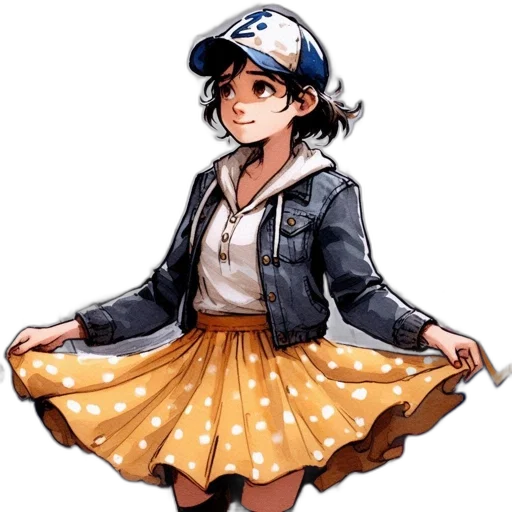 hat, dress, jacket, staff transparent PNG cut-out