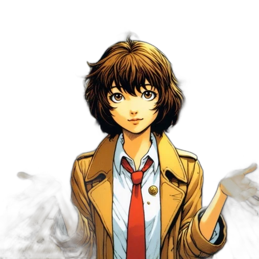 jacket, staff, face, weapon transparent PNG cut-out