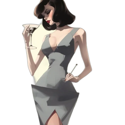 dress, jewelry, concept art, cartoon transparent PNG cut-out