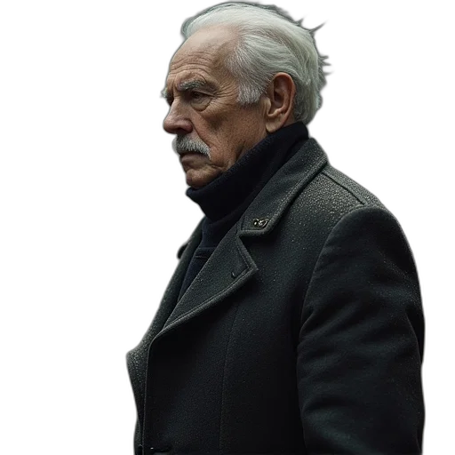 jacket, face, staff, concept art transparent PNG cut-out