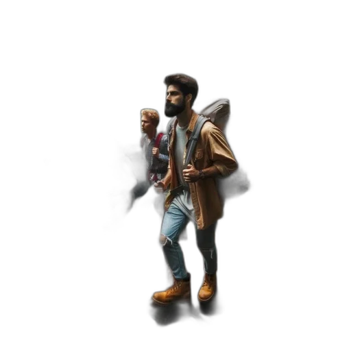 jacket, staff, weapon, concept art transparent PNG cut-out