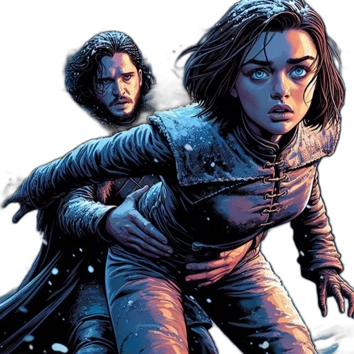 jacket, comic book art, concept art, fantasy art transparent PNG cut-out
