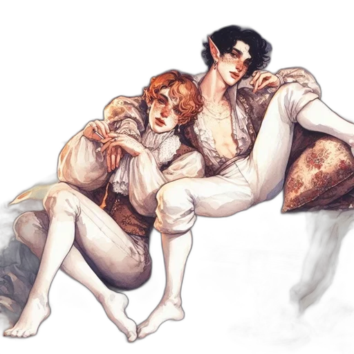 watercolor, concept art, fantasy art, comic book art transparent PNG cut-out