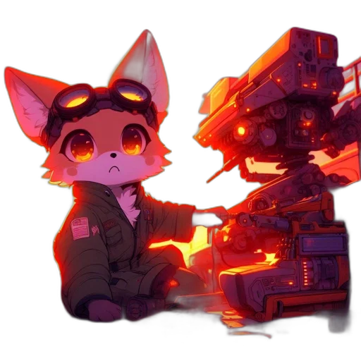 weapon, staff, robot, jacket transparent PNG cut-out