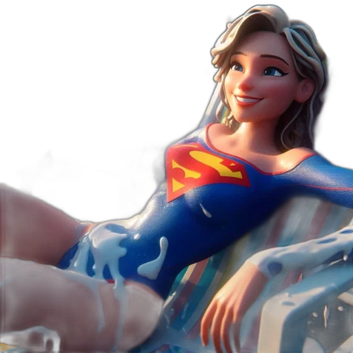 dress, comic book art, concept art, 3d render transparent PNG cut-out