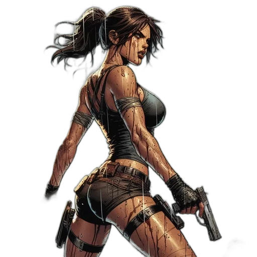 weapon, comic book art, concept art, cyberpunk transparent PNG cut-out