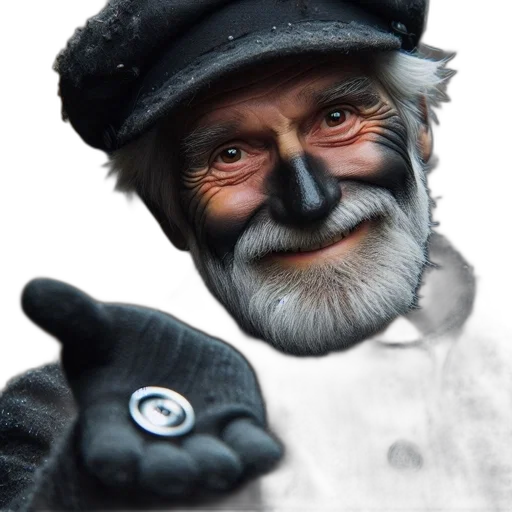 face, mask, hat, staff transparent PNG cut-out