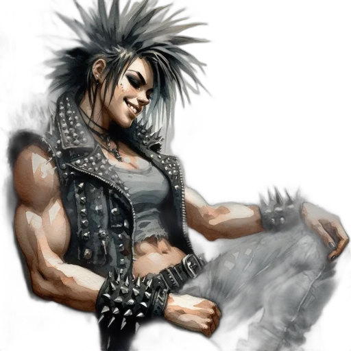 hair, weapon, fantasy art, concept art transparent PNG cut-out