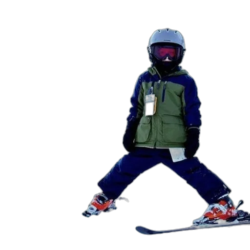 jacket, young, skier, green transparent PNG cut-out