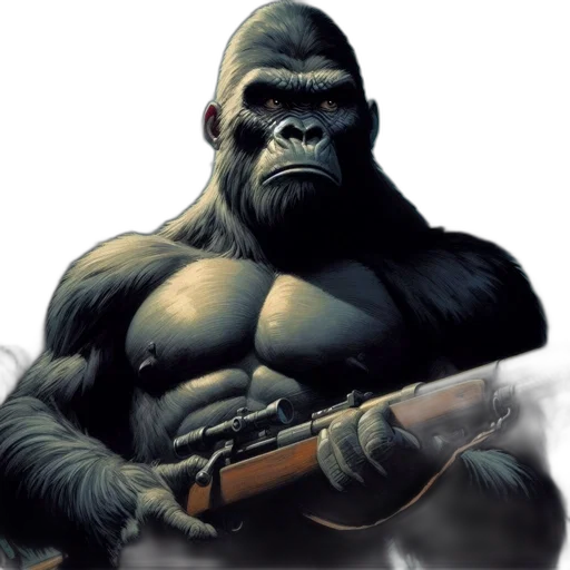 animal, weapon, concept art, photorealistic transparent PNG cut-out