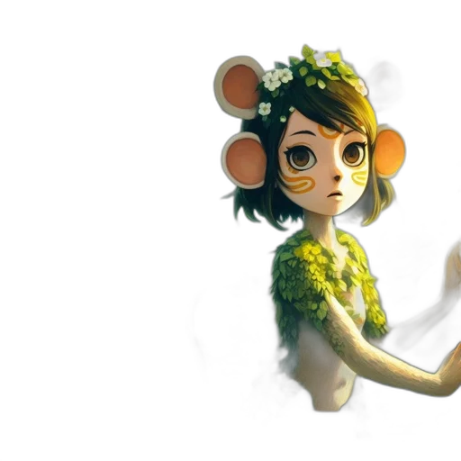 creature, staff, concept art, fantasy art transparent PNG cut-out