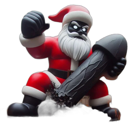 inflatable, santa, claus, figure transparent PNG cut-out