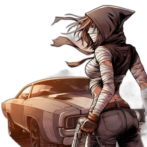 car, weapon, jacket, sword transparent PNG cut-out