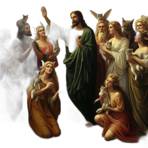 concept art, fantasy art, biblical, scene transparent PNG cut-out