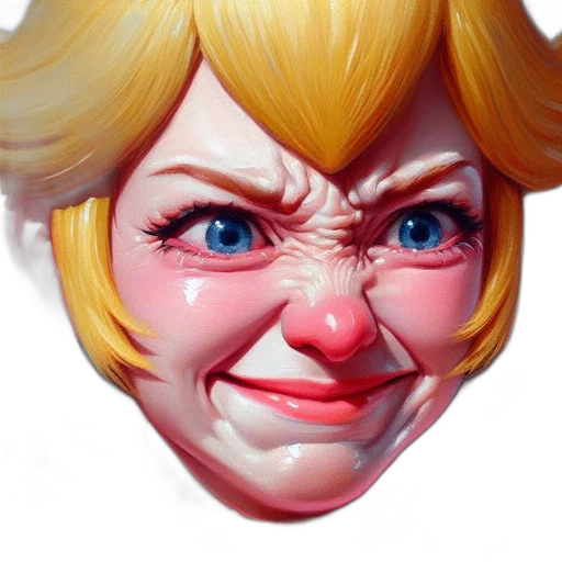 face, mask, creature, 3d render transparent PNG cut-out